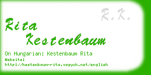 rita kestenbaum business card